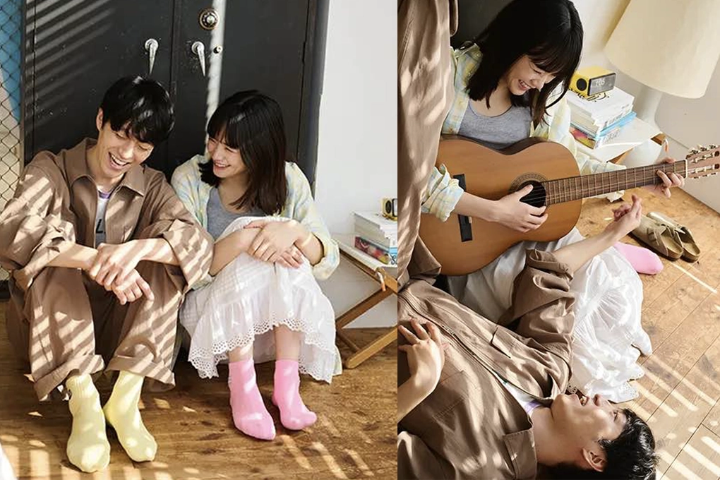 体操座りの可愛い男女